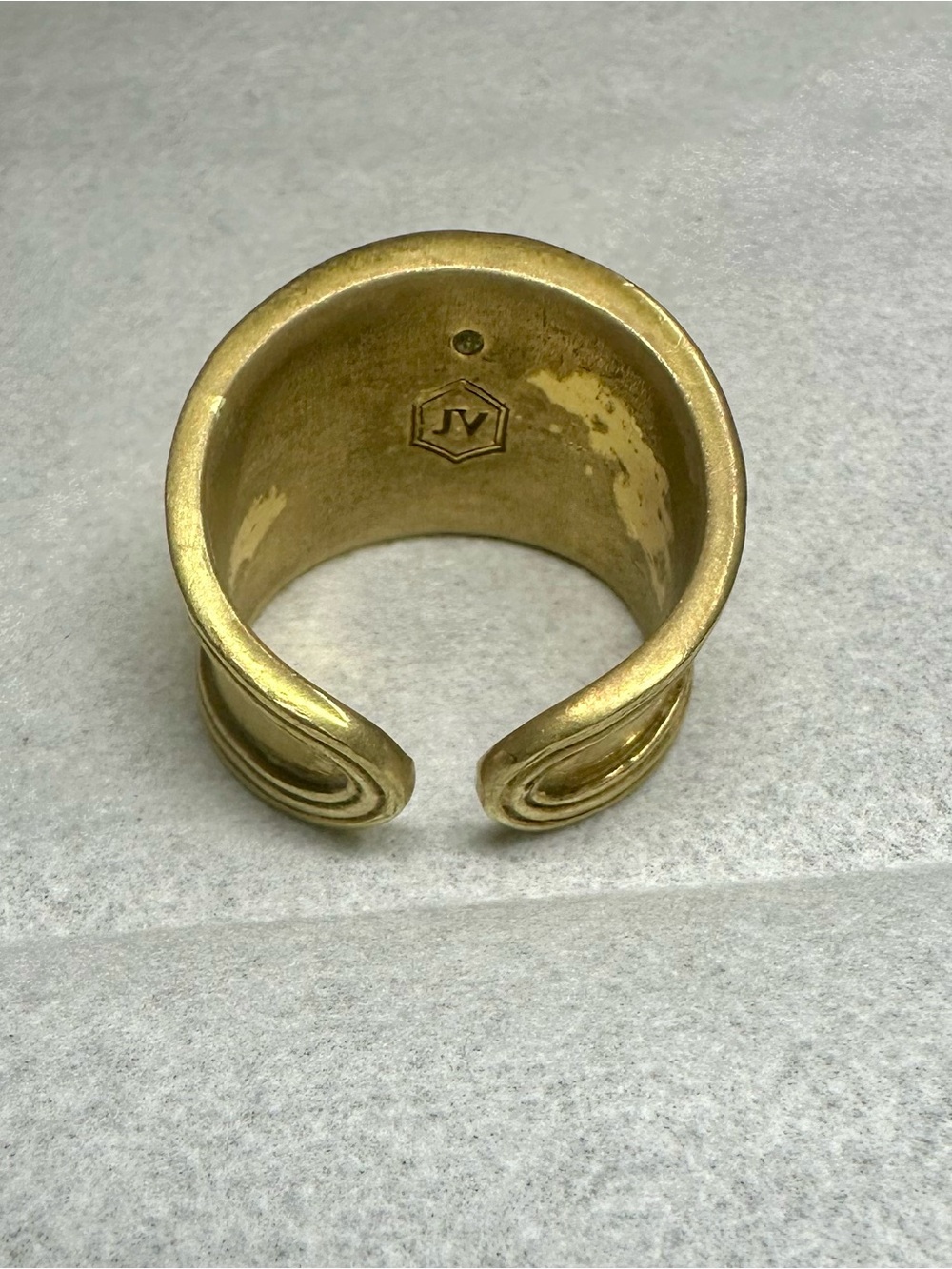 Authentic Julie Vos Statement Ring with 3 beautiful stones - Picture 3 of 4